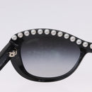 CHANEL Sunglasses Plastic Black White CC Auth 203372-9