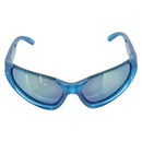 BALENCIAGA Sunglasses Plastic Blue Silver Auth 203373M-2
