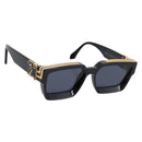 LOUIS VUITTON 1.1 Millionaire Sunglasses Plastic Black Gold Z1165E Auth 203374M-1