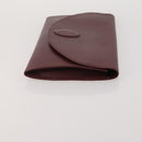 CARTIER Must Line Shoulder Bag Leather 3 Set Bordeaux Gold Auth 203375-10