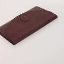 CARTIER Must Line Shoulder Bag Leather 3 Set Bordeaux Gold Auth 203375-11