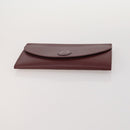 CARTIER Must Line Shoulder Bag Leather 3 Set Bordeaux Gold Auth 203375-12