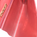 CARTIER Must Line Shoulder Bag Leather 3 Set Bordeaux Gold Auth 203375-13