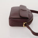 CARTIER Must Line Shoulder Bag Leather 3 Set Bordeaux Gold Auth 203375-16