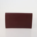 CARTIER Must Line Shoulder Bag Leather 3 Set Bordeaux Gold Auth 203375-9