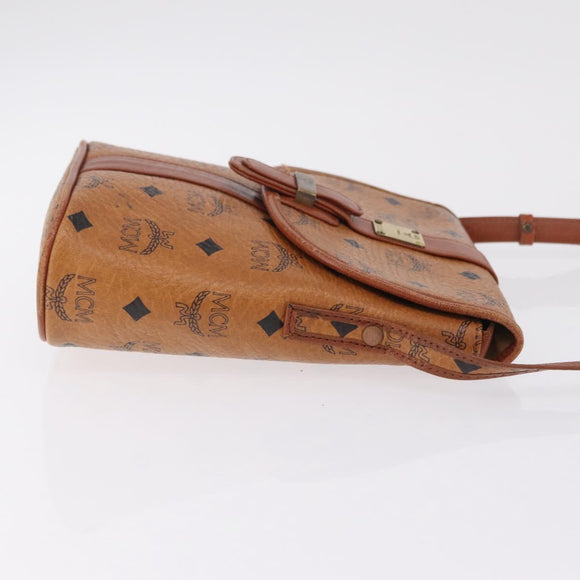 MCM Vicetos Logogram Clutch Bag PVC Leather 4 Set White Beige Auth 203376