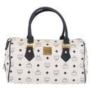 MCM Vicetos Logogram Clutch Bag PVC Leather 4 Set White Beige Auth 203376-2
