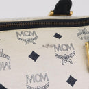 MCM Vicetos Logogram Clutch Bag PVC Leather 4 Set White Beige Auth 203376-4