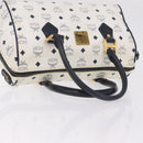 MCM Vicetos Logogram Clutch Bag PVC Leather 4 Set White Beige Auth 203376-6