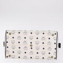 MCM Vicetos Logogram Clutch Bag PVC Leather 4 Set White Beige Auth 203376-8