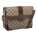 GUCCI GG Supreme Web Sherry Line Shoulder Bag PVC Beige 001 116 0844 Auth 203377-1