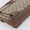 GUCCI GG Supreme Web Sherry Line Shoulder Bag PVC Beige 001 116 0844 Auth 203377-13