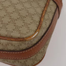 CELINE Macadam Canvas Shoulder Bag PVC Leather 3 Set Brown Beige Auth 203379-15