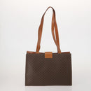 CELINE Macadam Canvas Shoulder Bag PVC Leather 3 Set Brown Beige Auth 203379-3