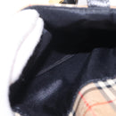BURBERRY Nova Check Hand Bag Canvas Beige Gold Auth 203383A-22
