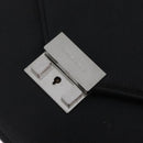 BURBERRY Clutch Bag Leather Black Silver Auth 203385-17
