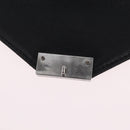 BURBERRY Clutch Bag Leather Black Silver Auth 203385-11