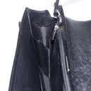BURBERRY Clutch Bag Leather Black Silver Auth 203385-22