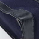 GUCCI Micro GG Canvas Sherry Line Boston Bag Navy Gold Auth 203400A-11