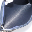 Christian Dior Trotter Canvas Shoulder Bag Navy Gold Auth 203402-12