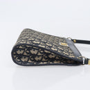 Christian Dior Trotter Canvas Shoulder Bag Navy Gold Auth 203402-3