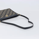 Christian Dior Trotter Canvas Shoulder Bag Navy Gold Auth 203402-7