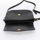 Burberrys Shoulder Bag Leather Black Gold Auth 203404-15