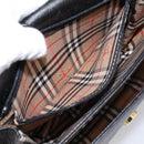 Burberrys Shoulder Bag Leather Black Gold Auth 203404-20