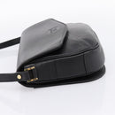 Burberrys Shoulder Bag Leather Black Gold Auth 203404-4