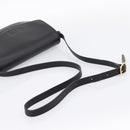 Burberrys Shoulder Bag Leather Black Gold Auth 203404-7