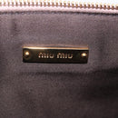 Miu Miu Clutch Bag Leather Beige Gold Auth 203407A-17