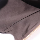 Miu Miu Clutch Bag Leather Beige Gold Auth 203407A-18