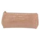 Miu Miu Clutch Bag Leather Beige Gold Auth 203407A-2