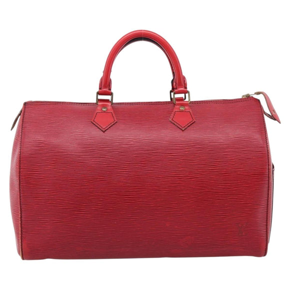 LOUIS VUITTON Epi Speedy 35 Hand Bag Castilian Red M42997 LV Auth 203411