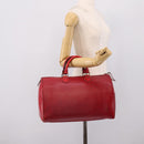 LOUIS VUITTON Epi Speedy 35 Hand Bag Castilian Red M42997 LV Auth 203411-20