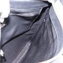 LOEWE Shoulder Bag PVC Canvas Black Silver Auth 203418-17