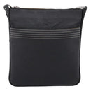 LOEWE Shoulder Bag PVC Canvas Black Silver Auth 203418-2