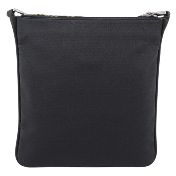 LOEWE Shoulder Bag PVC Canvas Black Silver Auth 203418