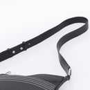 LOEWE Shoulder Bag PVC Canvas Black Silver Auth 203418-8