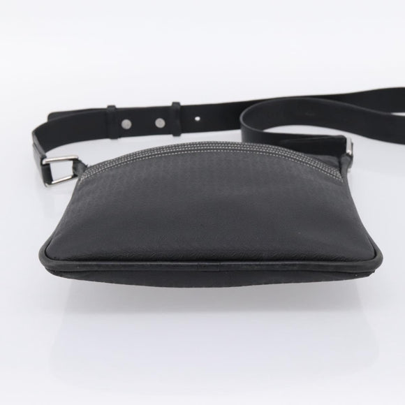 LOEWE Shoulder Bag PVC Canvas Black Silver Auth 203418
