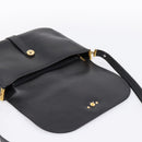 Christian Dior Shoulder Bag Leather Black Gold Auth 203420-20