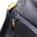Christian Dior Shoulder Bag Leather Black Gold Auth 203420-23