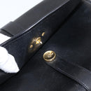 Christian Dior Shoulder Bag Leather Black Gold Auth 203420-8