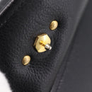 Christian Dior Shoulder Bag Leather Black Gold Auth 203420-10