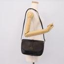 Christian Dior Shoulder Bag Leather Black Gold Auth 203420-25