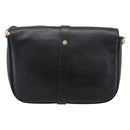 Christian Dior Shoulder Bag Leather Black Gold Auth 203420-2