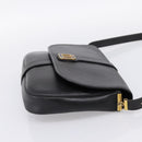 Christian Dior Shoulder Bag Leather Black Gold Auth 203420-4