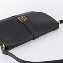 Christian Dior Shoulder Bag Leather Black Gold Auth 203420-6