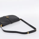 Christian Dior Shoulder Bag Leather Black Gold Auth 203420-7