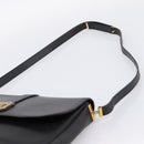 Christian Dior Shoulder Bag Leather Black Gold Auth 203420-14